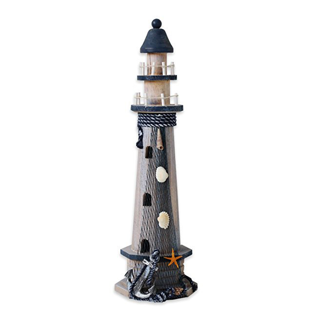 Breakwater Bay Hofmann Wooden Nautical Ocean Lighthouse Sculpture